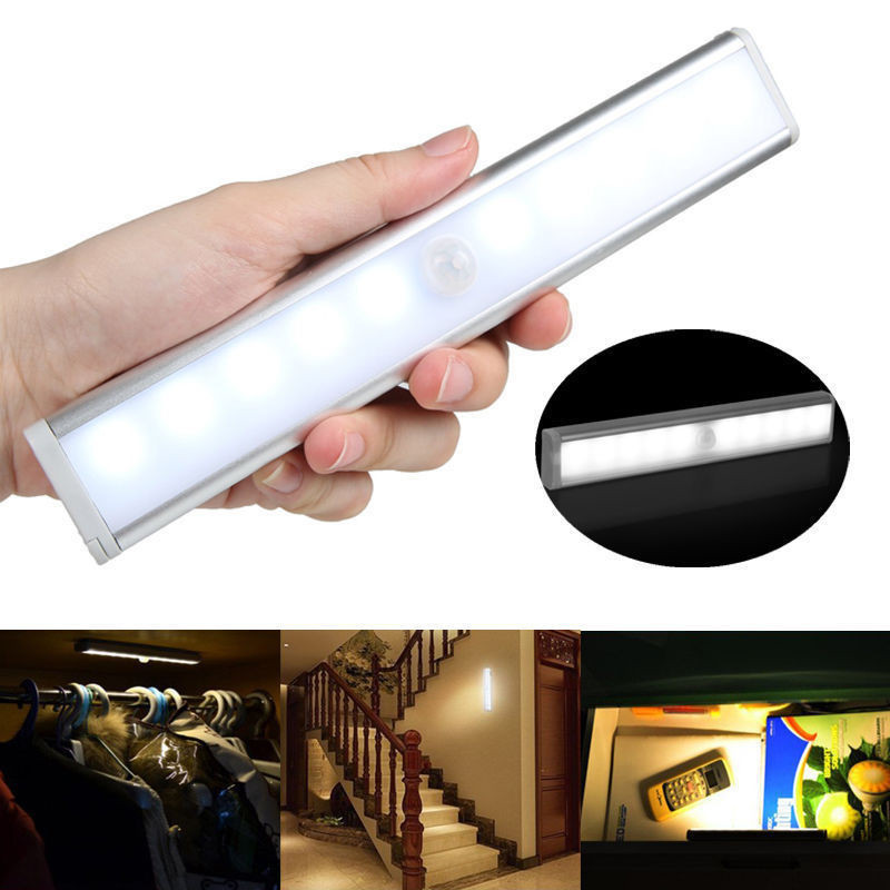 Hot Popular Battery Powered Stick on Anywhere Wardrobe Bed Lamp LED Pir Wall Mount Light Cabinet for Kitchen