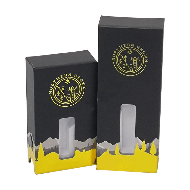 Empty cartridges 0.5 ml 1 ml child proof resistant cart packaging box custom hardcover disposable paper boxes