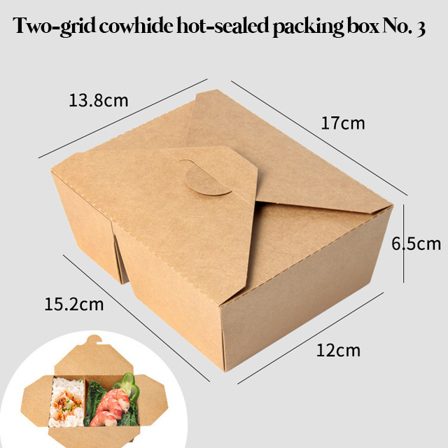 Double-Matching Breathable Fried Chicken Box Chicken Rice Flower Chips Split Lunch Box Take-Out Commercial Paper Lunch Box