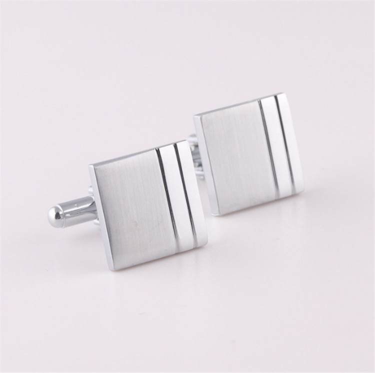 China Factory Square Cuff Links Copper Material Exquisite Cufflinks for Gentleman's gift