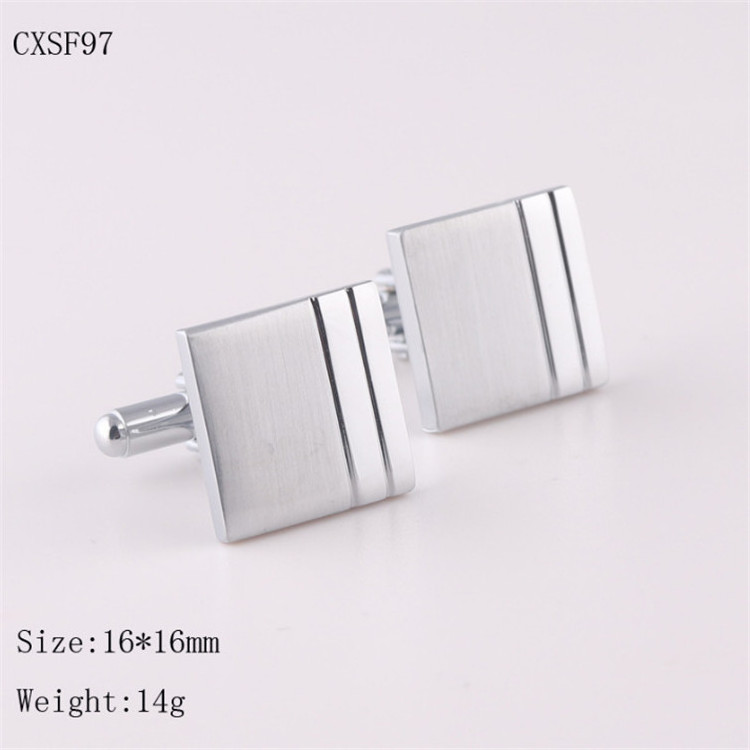 China Factory Square Cuff Links Copper Material Exquisite Cufflinks for Gentleman's gift