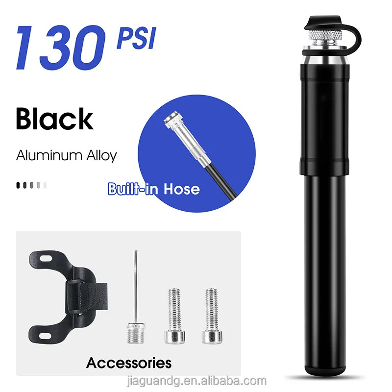 160psi Mini Bicycle Pump with American French Nozzle Cycling Bike Tire Inflator with Schrader Presta Valve Type