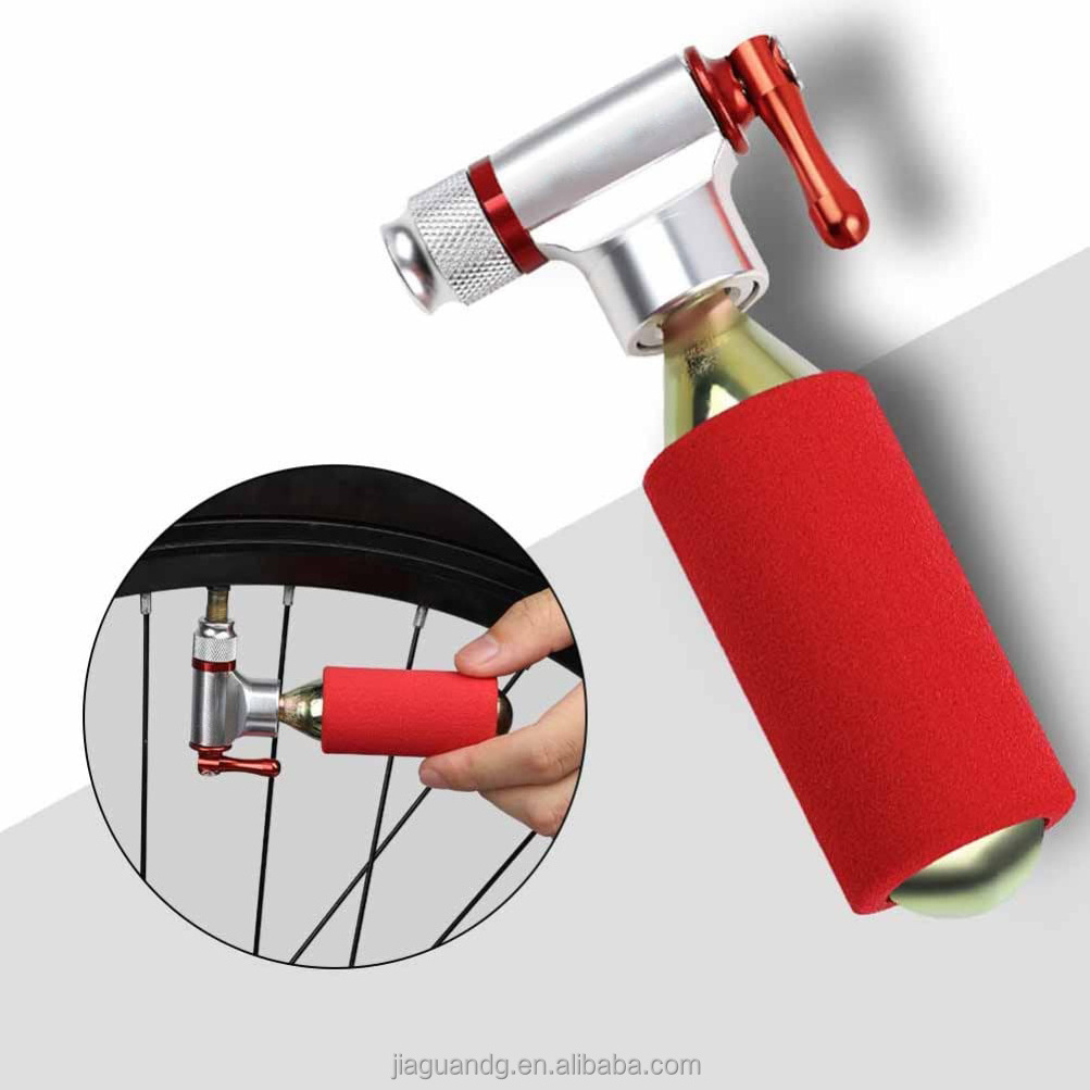 Emergency Mini Schrader Presta CO2 Bike Pump 16g Threaded CO2 Tire Inflator for Bicycles