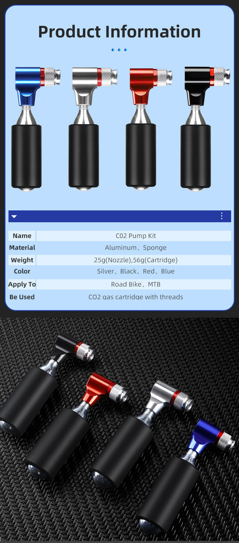 Co2 Inflator Roadbike Manufacturers Cycle Cycling Head Mini Schrader Presta Valve Tyre Air Tire Bicycle Pump Bike Co2 Inflator