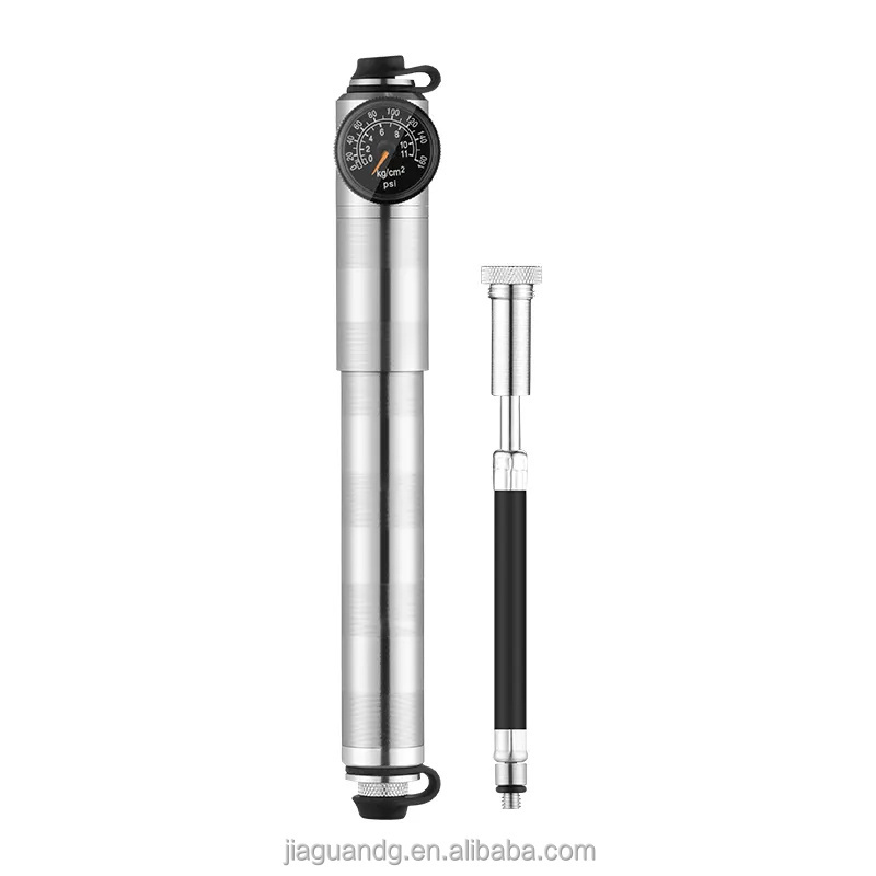 Mini French Valve Aluminum Alloy Bicycle Pump with Pressure Gauge Air Pump for Bicycle Air Parts