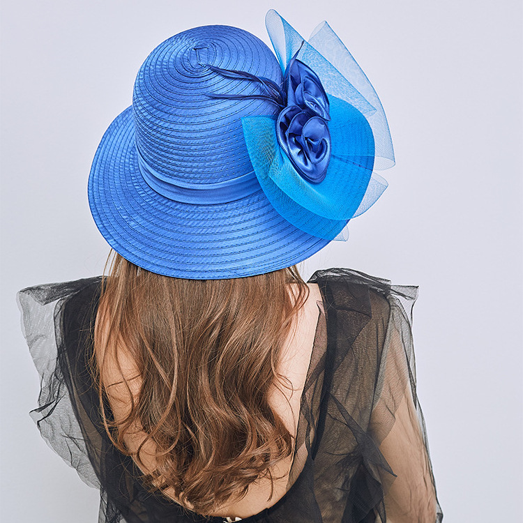 Wholesale Beach Sun Hat Fascinator Vintage Wedding Roll Brim Bowler Church Hats