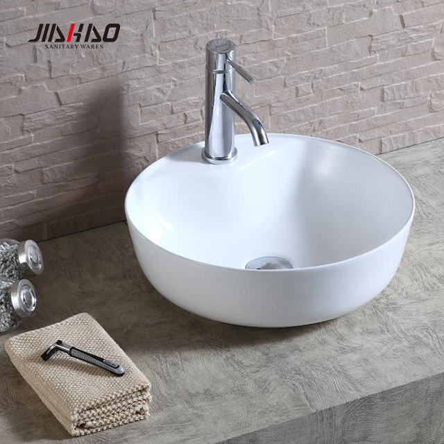 JIAHAO 1090 Factory direct bathroom art ceramic Table Top Ceramic Bathroom Sink Countertop Wash Art For sink counter top basin