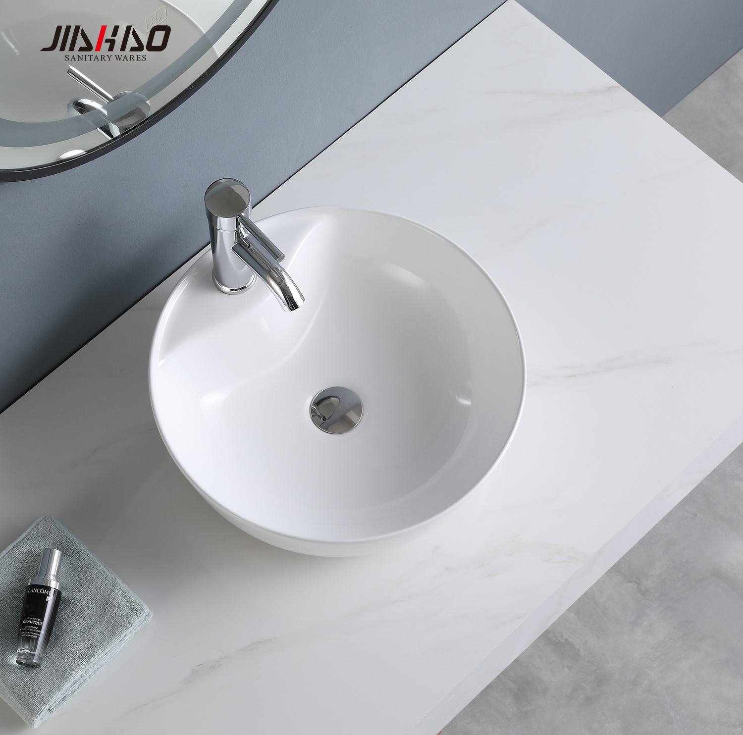 JIAHAO 1090 Factory direct bathroom art ceramic Table Top Ceramic Bathroom Sink Countertop Wash Art For sink counter top basin