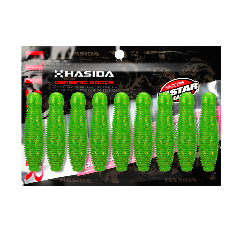 HISTAR OEM High Elasticity Shining Design Potatoes Freshwater & Saltwater Artificial Soft Silicon Plastic Worm Fishing Lure