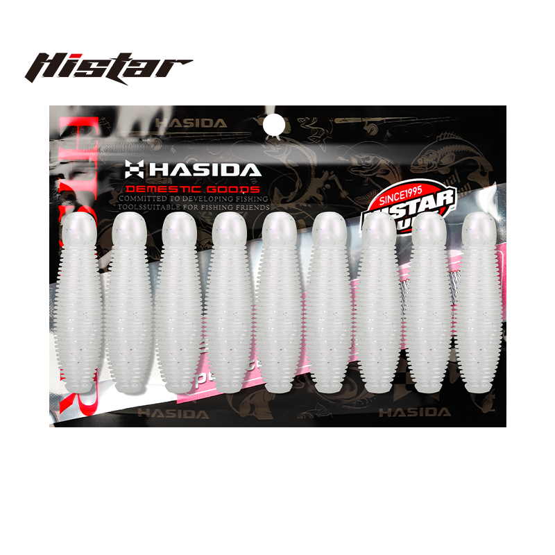 HISTAR OEM High Elasticity Shining Design Potatoes Freshwater & Saltwater Artificial Soft Silicon Plastic Worm Fishing Lure