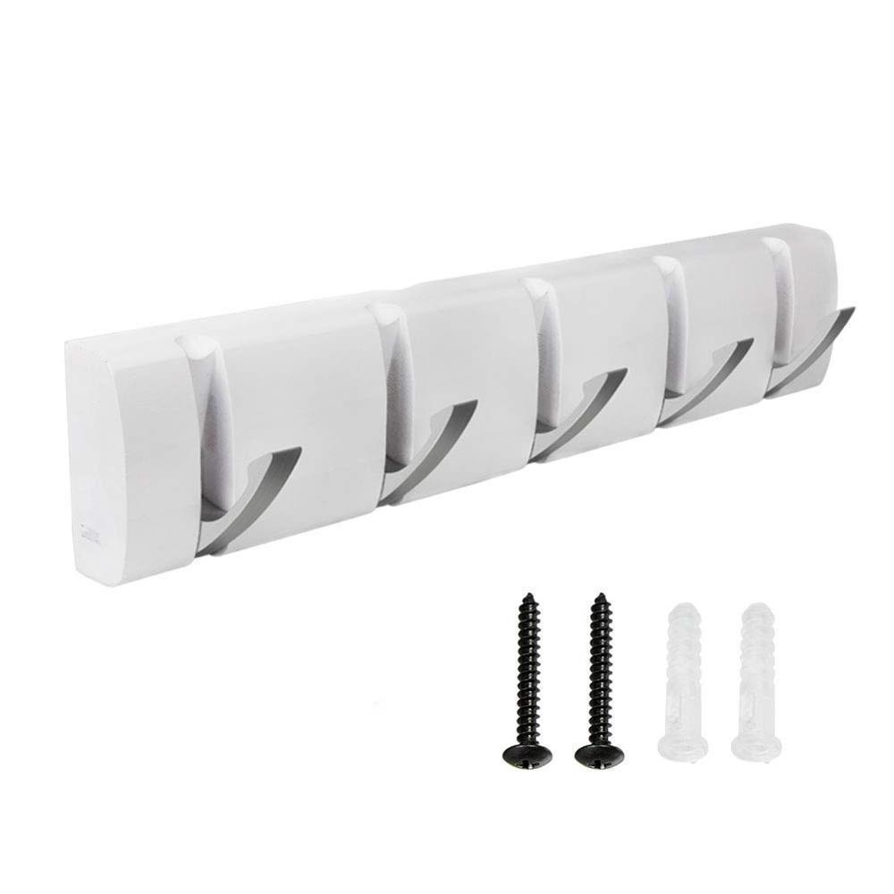 5 Hooks BambooWall Mounted Floating Rack