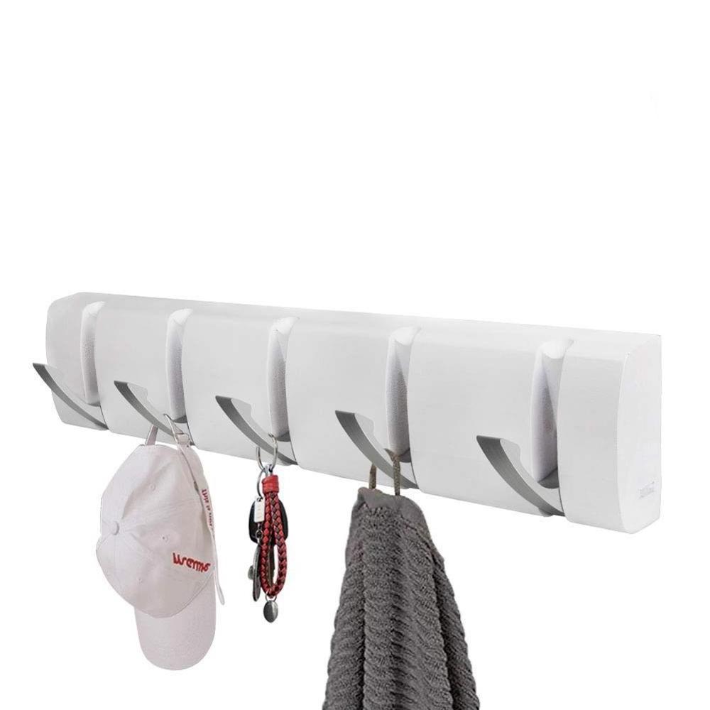 5 Hooks BambooWall Mounted Floating Rack