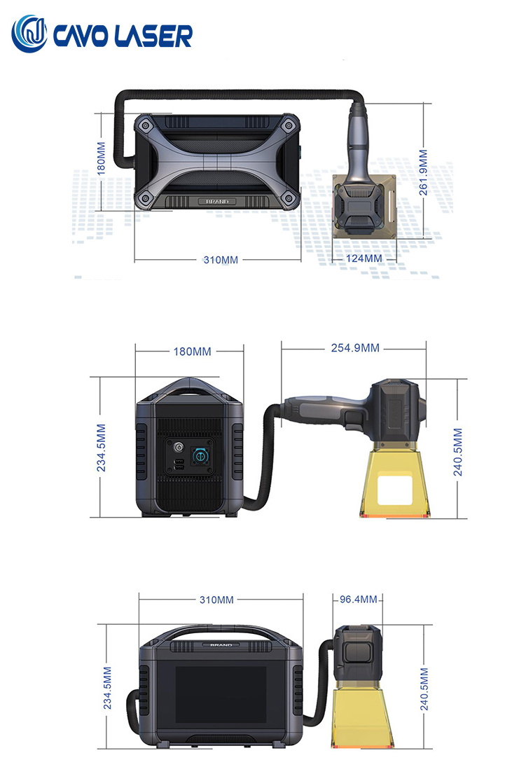 CAVO LASER 10w 20w 30w 50w handheld laser engraver price portable mini fiber laser marking machine for stainless steel