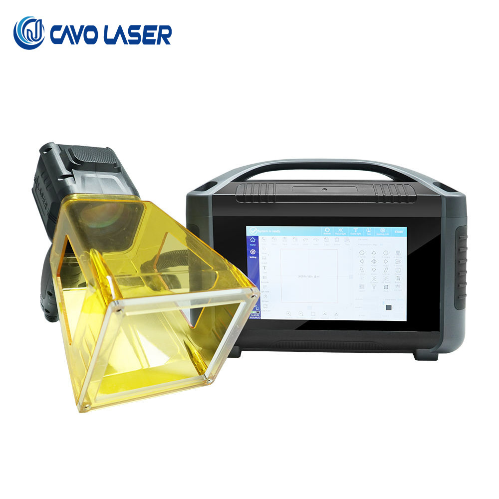 CAVO LASER 10w 20w 30w 50w handheld laser engraver price portable mini fiber laser marking machine for stainless steel