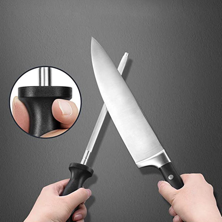 Stainless Steel Chef Block With Sharpener Ultra-sharp Tableware Anti-fouling And Corrosion-resistant Kitchen Knife Set