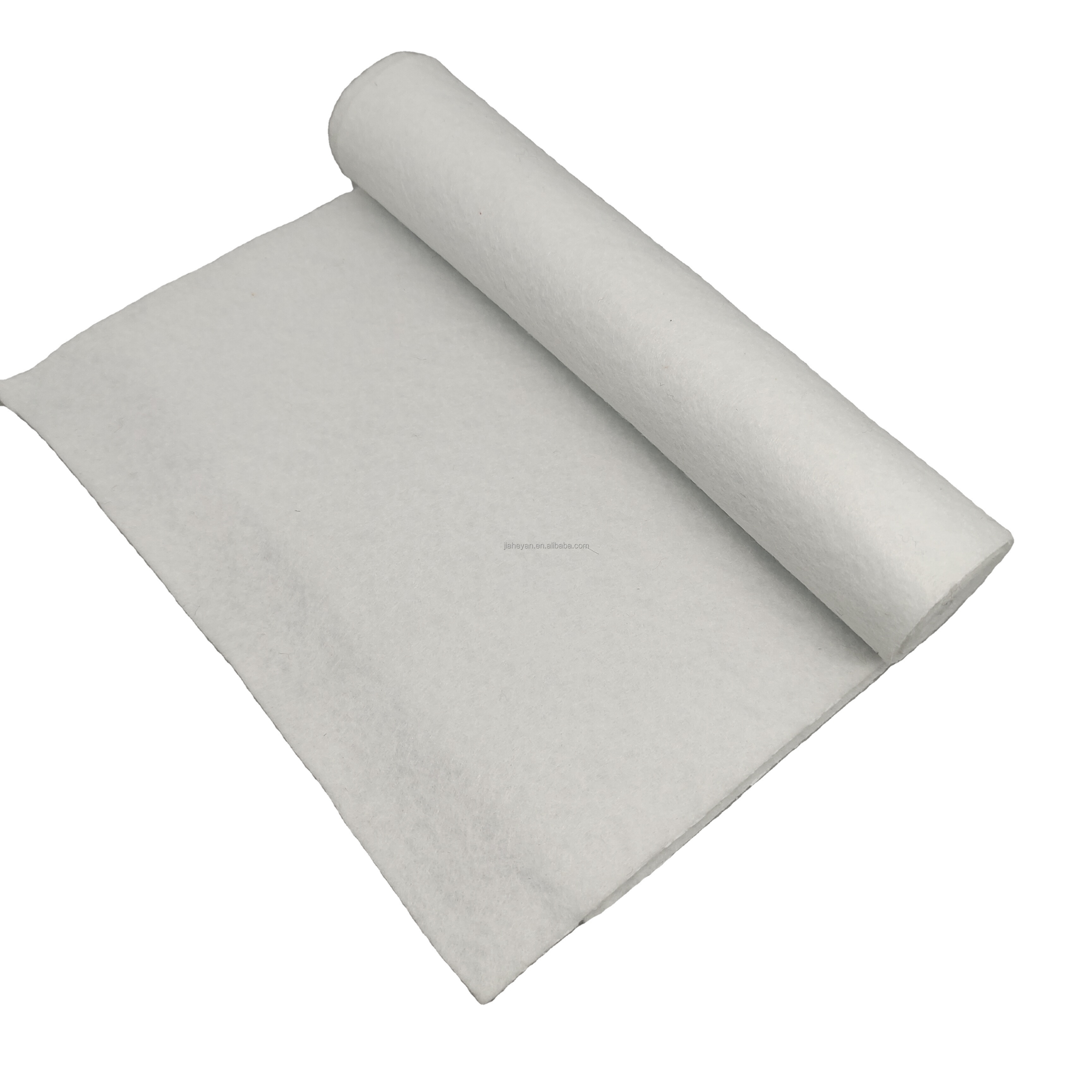 Wholesale reasonable price high quality white 170g 1.2mm PET needle punched non woven fabric roll ready to ship