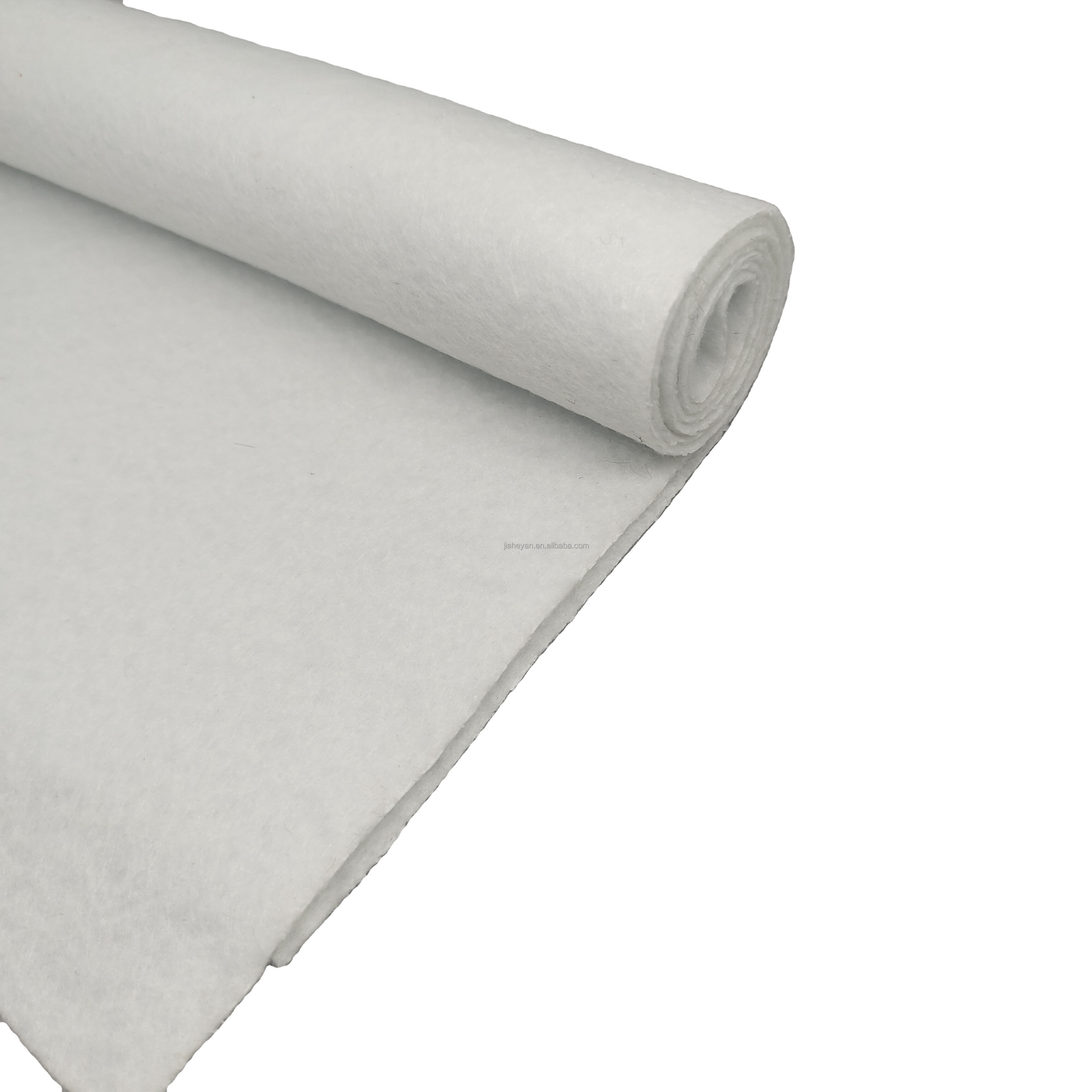 Wholesale reasonable price high quality white 170g 1.2mm PET needle punched non woven fabric roll ready to ship