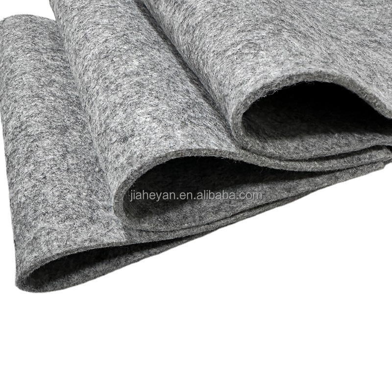 Wholesale Manufacturer High Quality Polyester Needle Punched Grey Soft Hard Stiff Felt Fabric Stiff Felt Roll 8mm 9mm 10mm