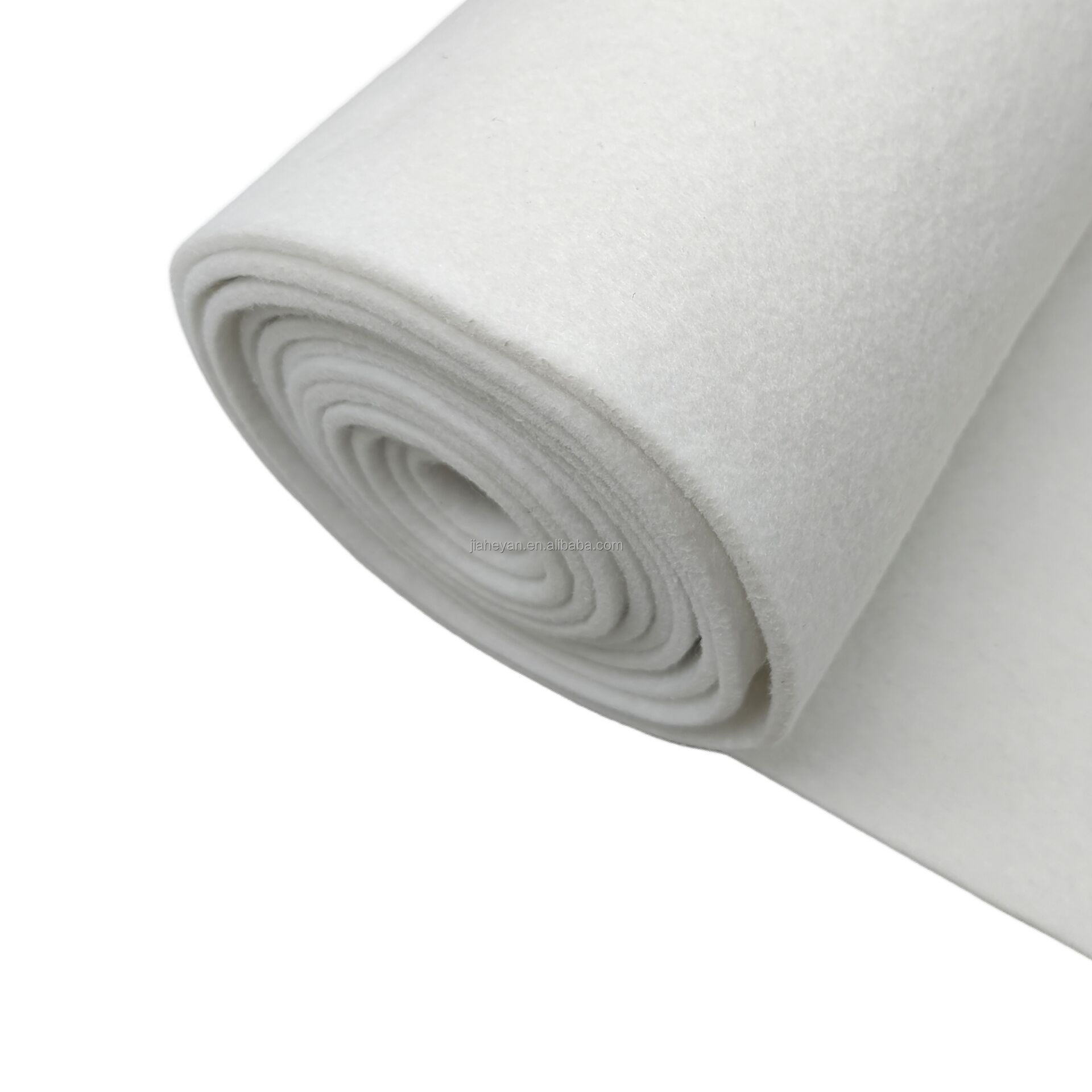 White Non woven filter fabric needle punched non woven filter cotton absorbent felt cotton pad