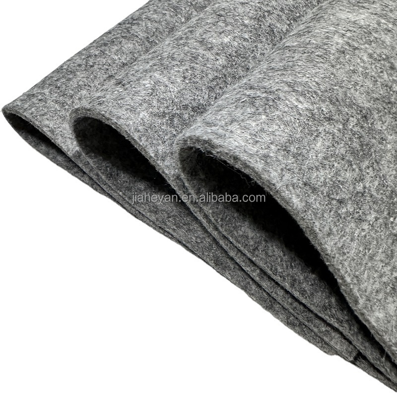 Wholesale Manufacturer High Quality Polyester Needle Punched Grey Soft Hard Stiff Felt Fabric Stiff Felt Roll 8mm 9mm 10mm