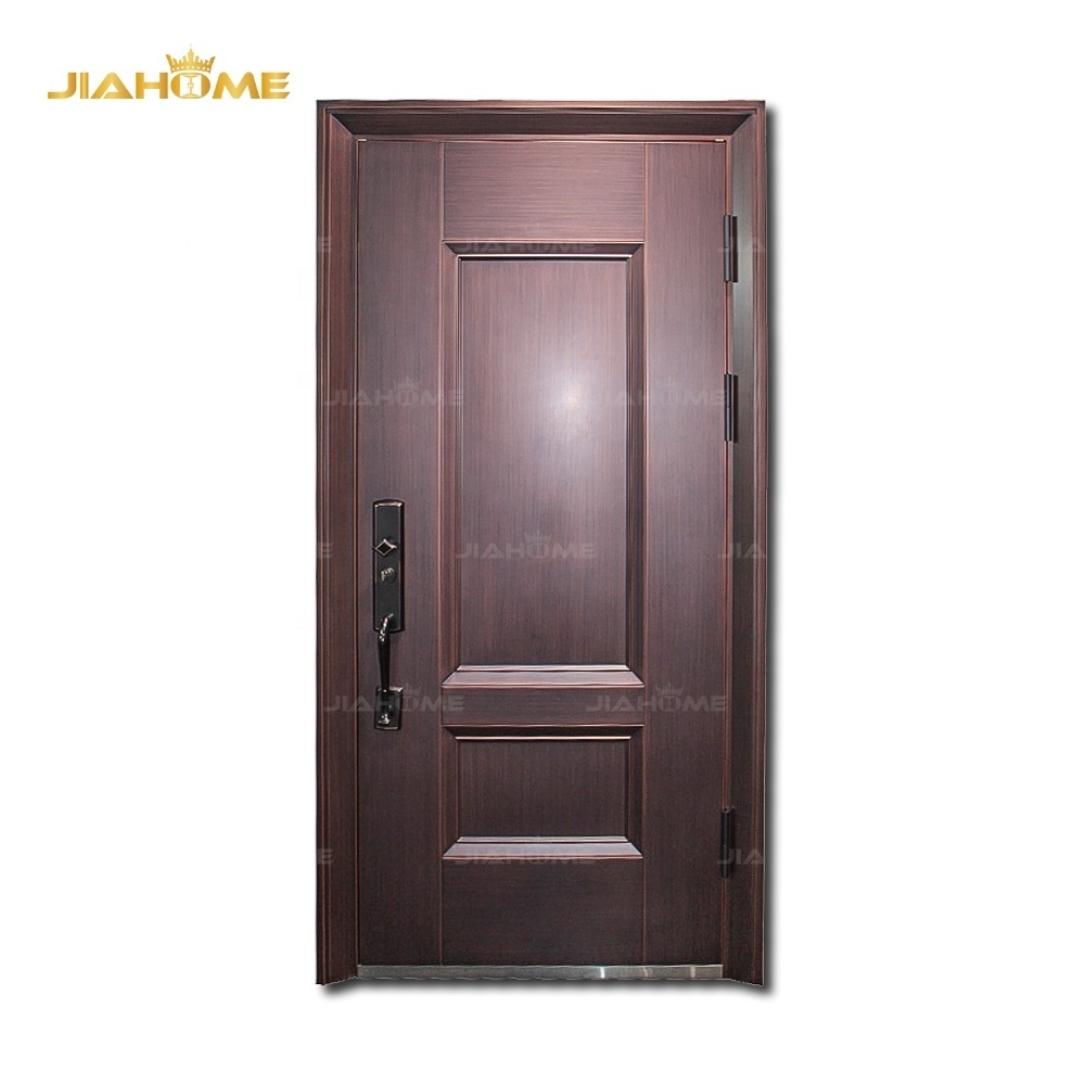 JIAHOME Africa popular exterior prehung Steel Cheap metal Entry security door for houses exterior