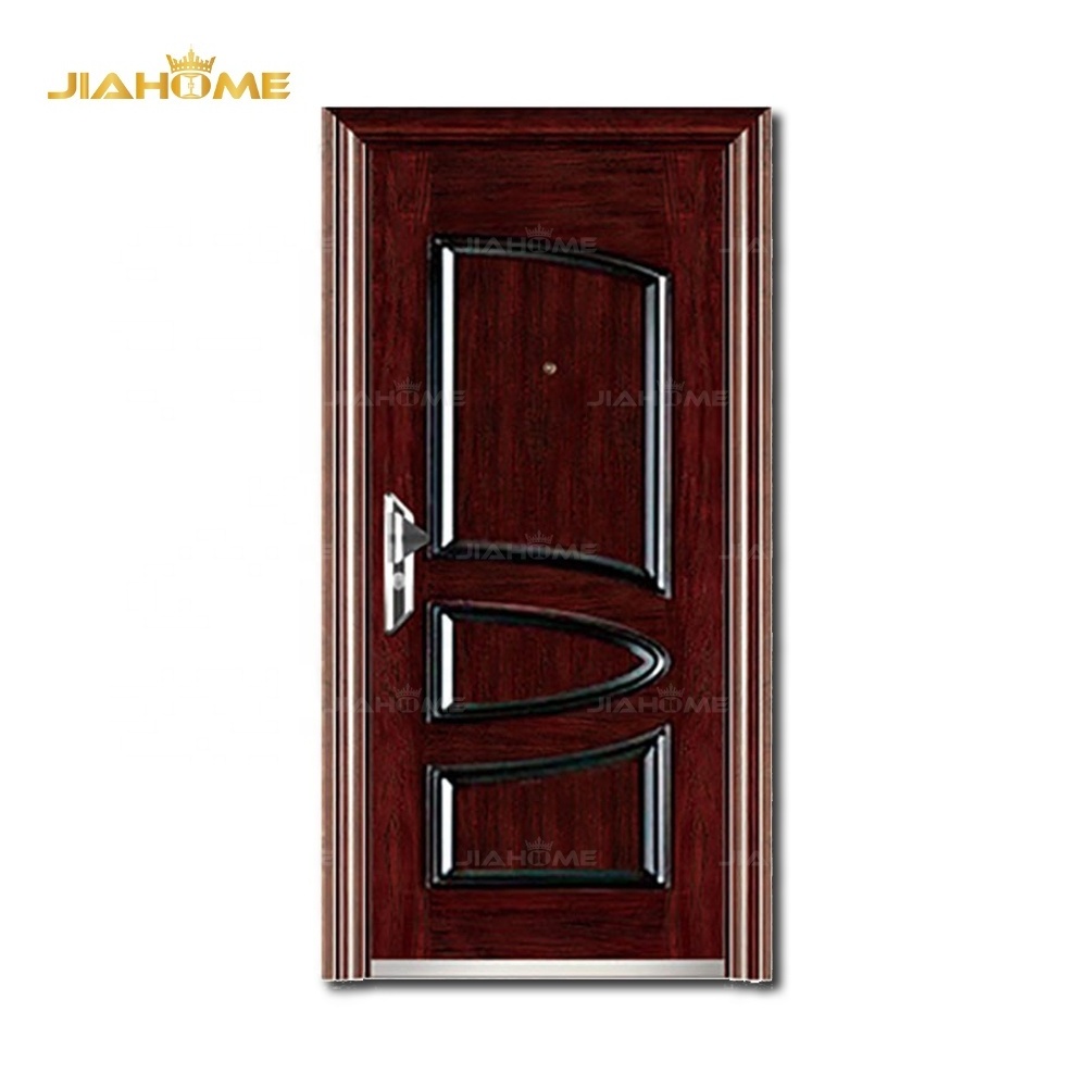 JIAHOME Africa popular exterior prehung Steel Cheap metal Entry security door for houses exterior