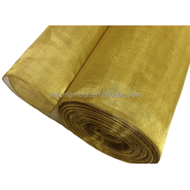 emf shielding brass mesh, 100 mesh 3x3 4x4 5x5mm Square hole plain weave brass crimped metal mesh screen