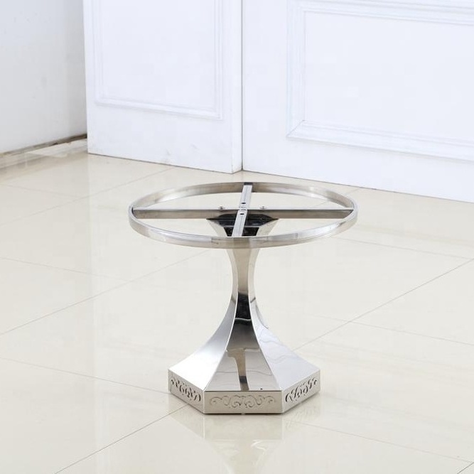 Luxury Visonnaire Living Room Round Side End Table Marble Top Gold Stainless Steel Glass Coffee Table