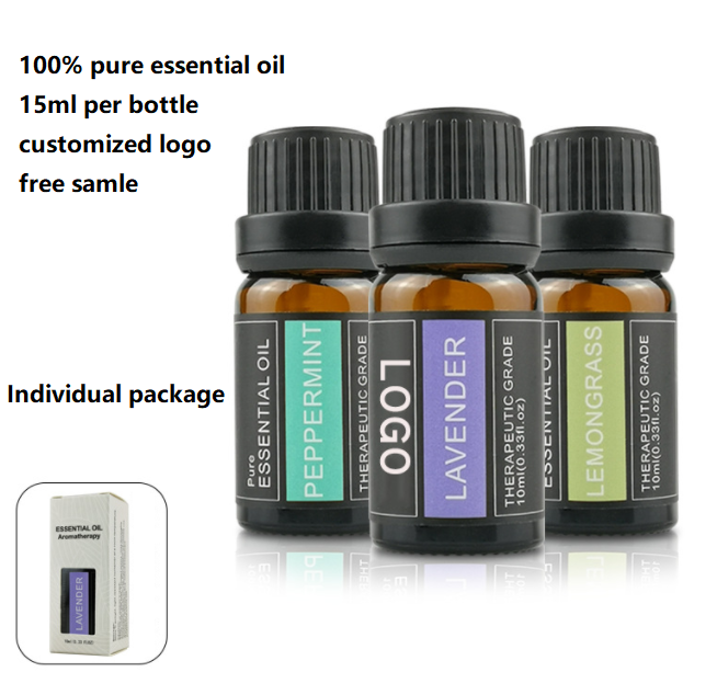 Pure Therapeutic Grade Oils Aromatherapy Gift Set Tea Tree Lavender Rose Eucalyptus Sandal Wood Essential Oil