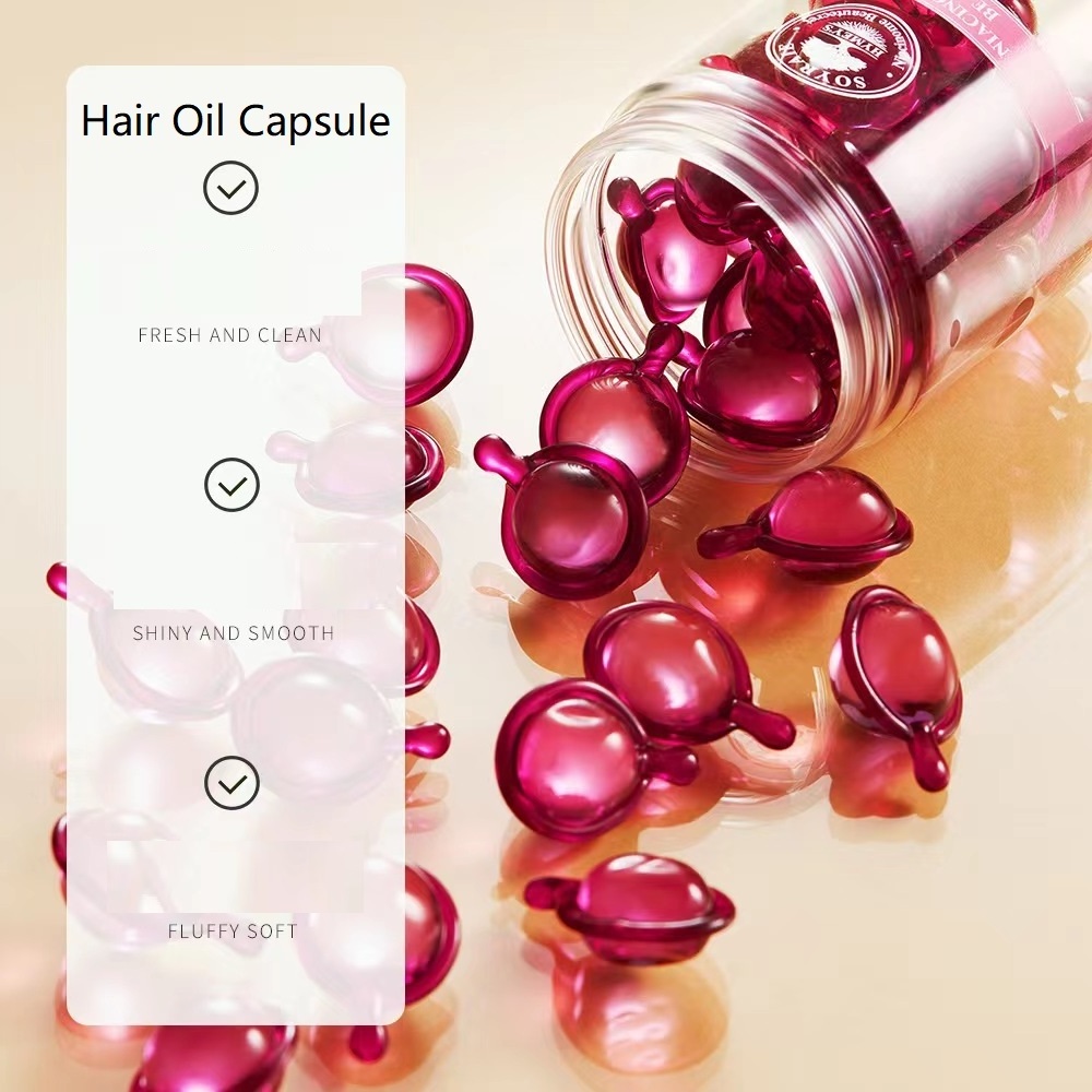 Pure Hair Care Treatment Anti Dry Smooth Oil Capsule Soft Moisturizing Serum Vitamin Supplement Hair Capsules