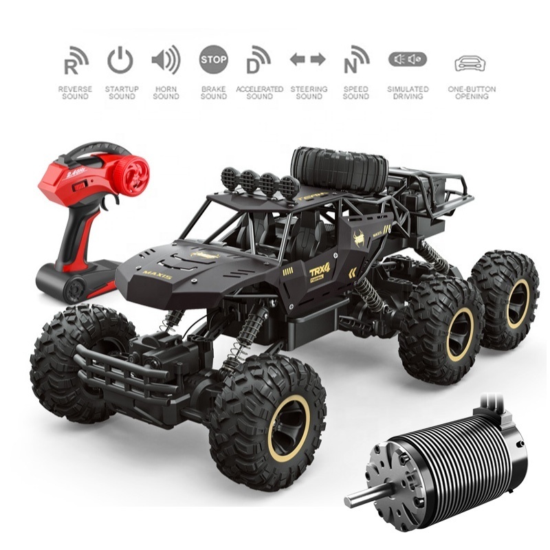 AiJH High Speed 6WD Alloy 46cm Big RC Vehicle 2.4Ghz Off Road RC Rock Climbing Electric Remote Oversized Remote Control Car