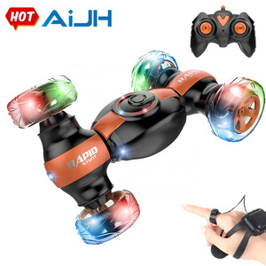 AiJH New Gesture Sensor Rc Car Drift Light Remote Control Car 360 Degree Rotation All-Terrain RC Stunt Car