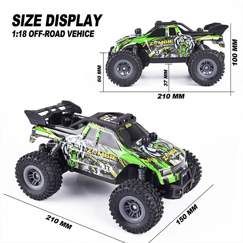 1:18 RC Car 15KM/H All Terrain Coche Rc De Alta Velocidad With Light Climbing 2.4 GHz Truck Car