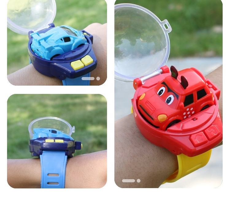 AiJH Hot Mini Electronic RC Car Cute Cartoon Watch Mini Watch Remote Control Car Rechargeable 2.4G RC Car For Kids Toy