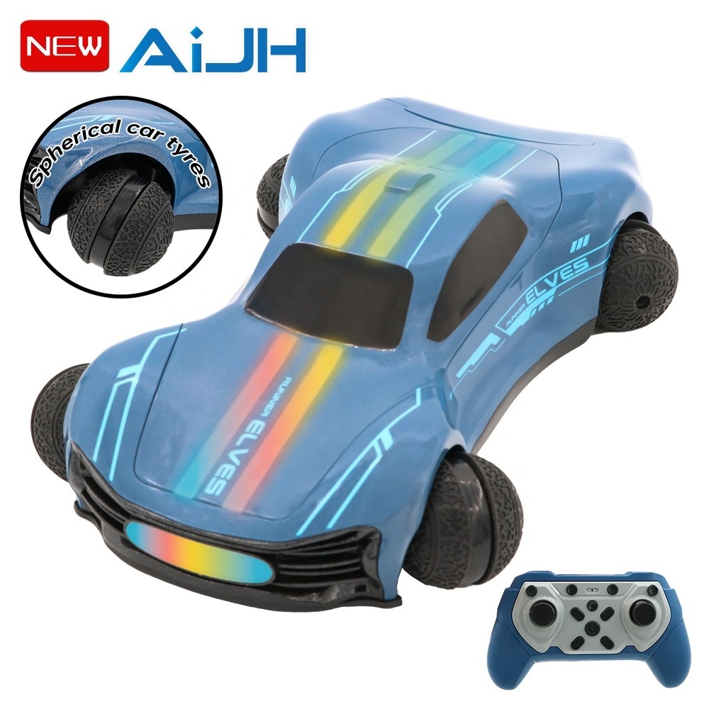 AiJH 1/16 Remote Control Car With Headlight Backlight Color Lights Tire 360 Degree Rotation Rc Sports Drift Stunt Car