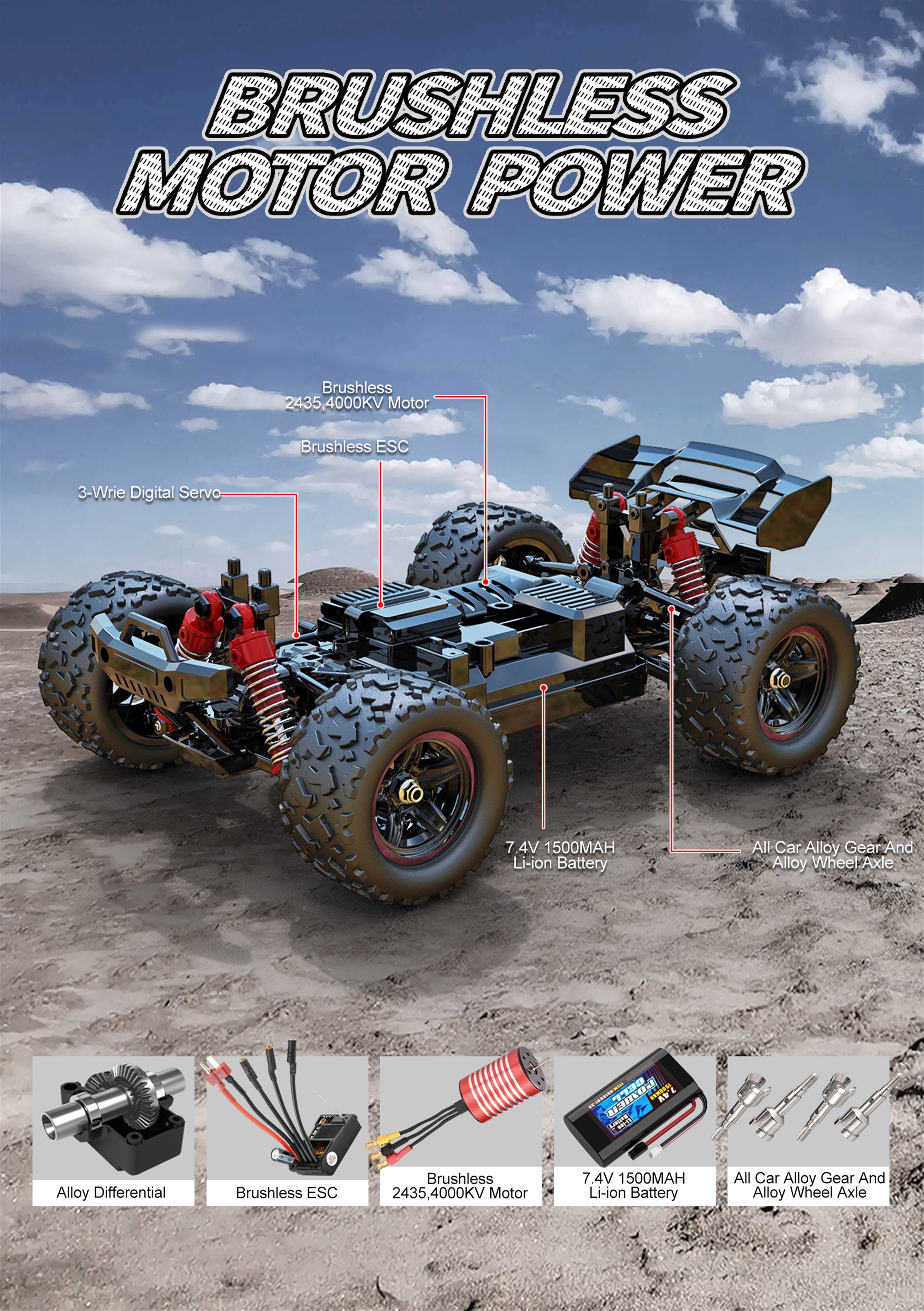 52km/h Remote Control Car Brushless 1/18 4wd Electric High Speed Car For Adults Off Road Rc Car Toy