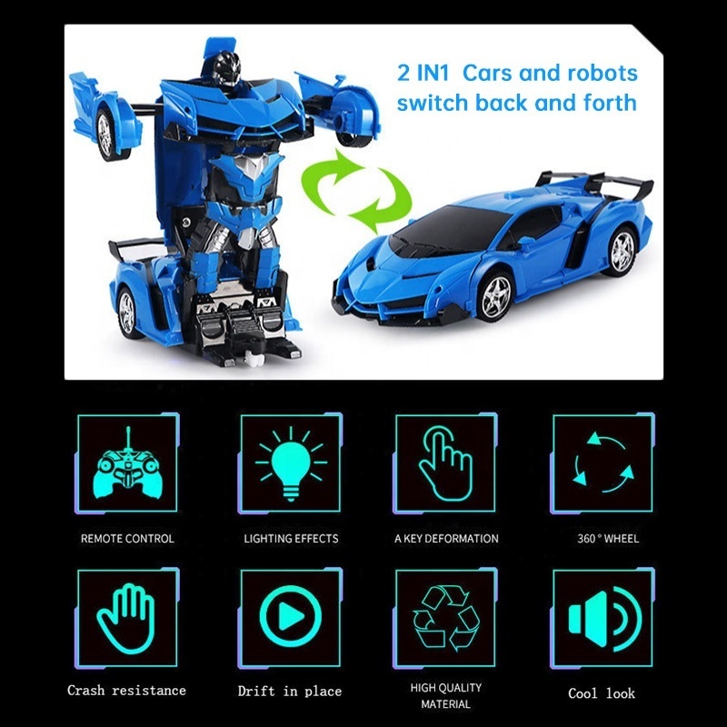 AiJH 2 in 1 360 Degree Rotation Gift Electric RC Transformation Deformation Remote Control Sports Deformation Rc Car