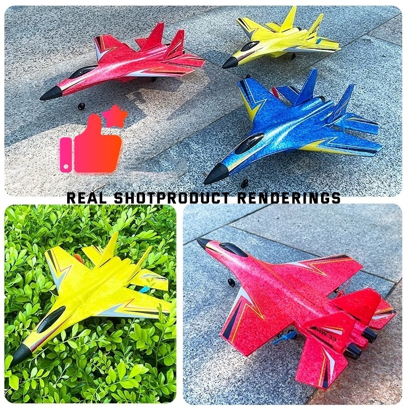 AiJH New RC Plane Remote Control Fighter Jet Aero Planes Flying Juguete Speed Foam Led Glider Rc Airplane Toys