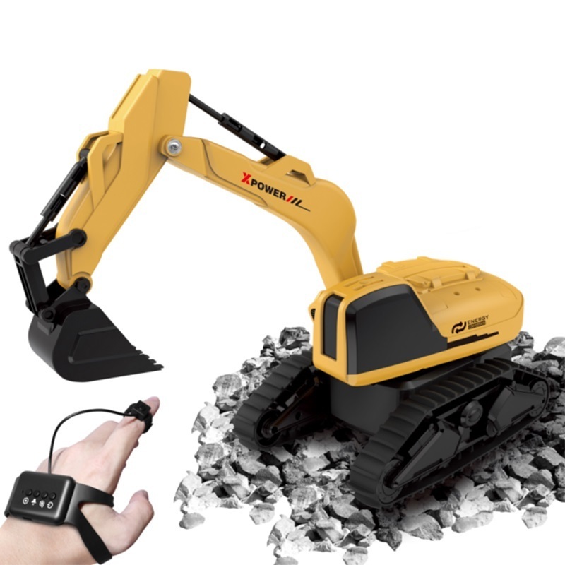 Excavadora Rc Watch Gesture Sensing Remote Control Car 2.4g Hydraulic Excavator Model Excavator Toys