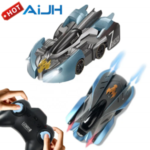 AiJH Brinquedo Watch Remote Control Car 2.4G Gravity Antigravity Machine Auto Wall Climbing 360 Rotating Stunt RC Car