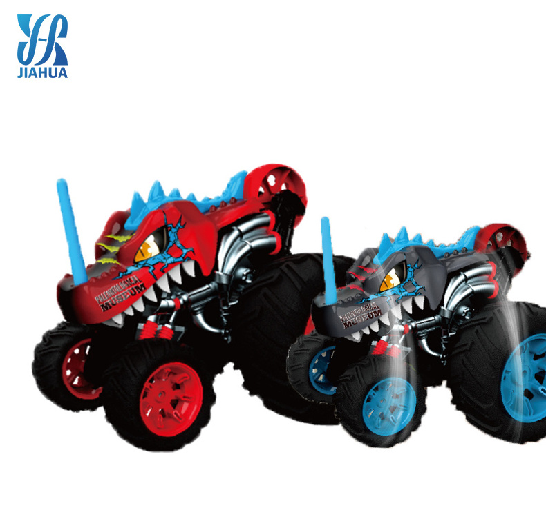 Kids racing monster truck carro de controle electric dinosaur 360 controlling car remote control stunt rc car