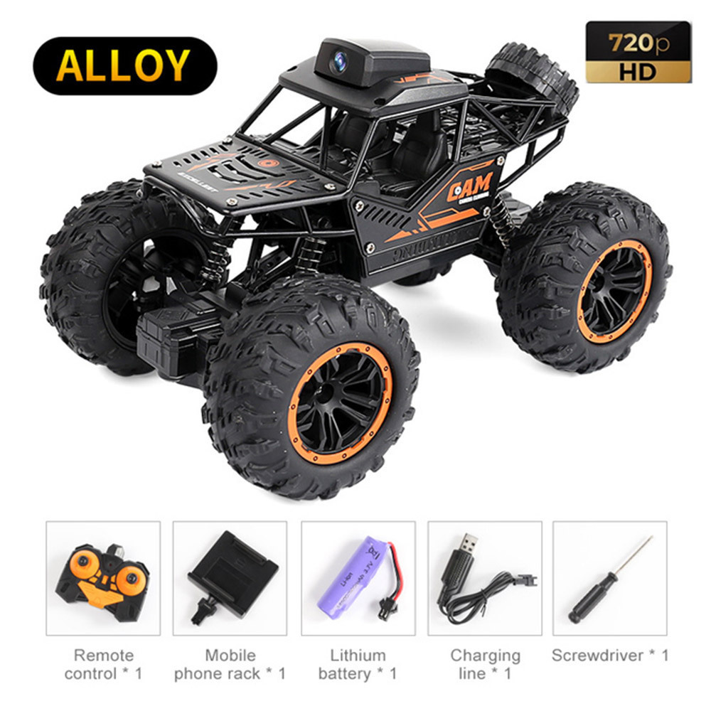 AiJH 1/18 Alloy High Speed Rc Car With Wifi Camera For Kids Rc Auto Rock Crawler Drift Climbing 4WD RC Car