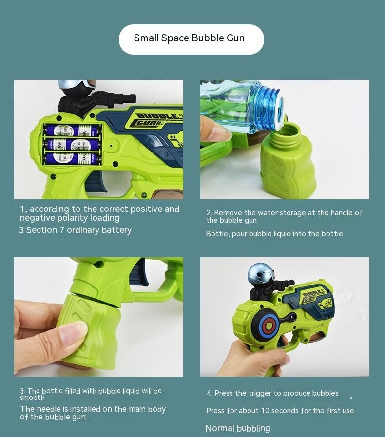 2023 New Electric Bubble Gun Soap Bubble Machine Gun Toys Outdoor Summer Automatic Mini Bubble Gun Toys