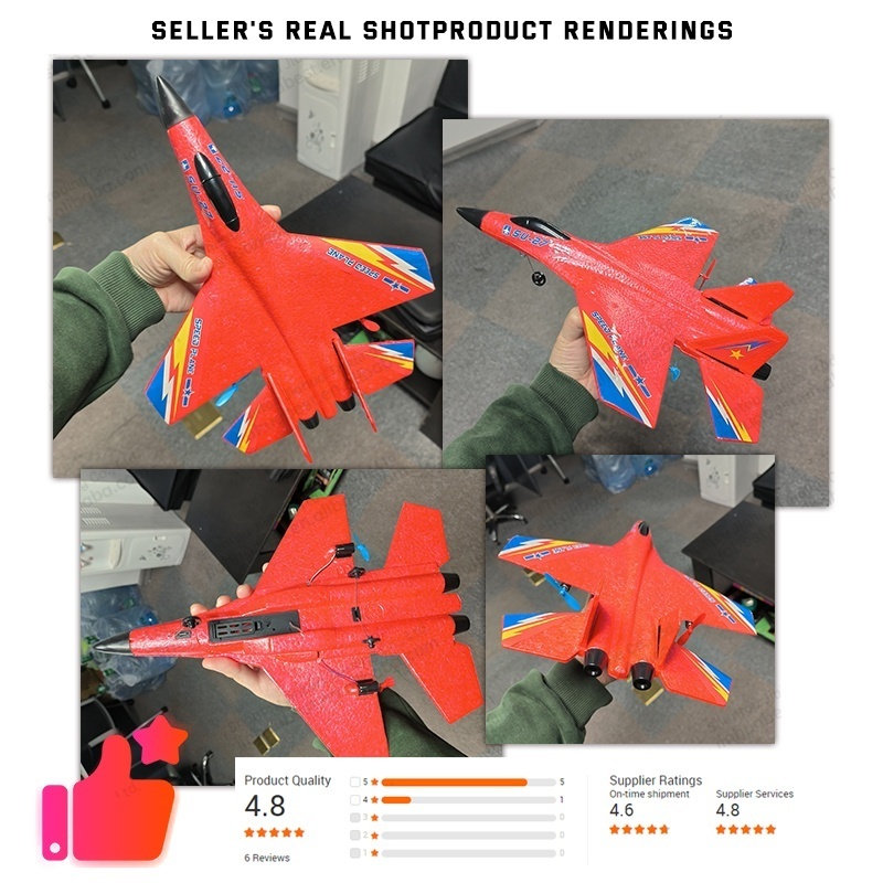 AiJH Hot EPP Su 27 Rc Airplane Aircraft Model Fighter Fixed-Wing Glider Rc Foam Plane Anti-fall Unbreakable Fighter Jet Rc Plane