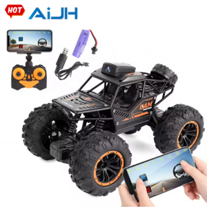 AiJH 1/18 Alloy High Speed Rc Car With Wifi Camera For Kids Rc Auto Rock Crawler Drift Climbing 4WD RC Car