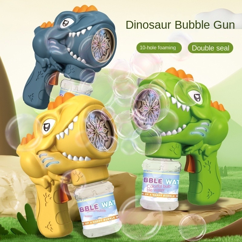 Dinosaur Bubble Guns for Kids Maker Automatic Bubble Machine Gun For Summer Outdoor Activity Blaster Bubble Gun