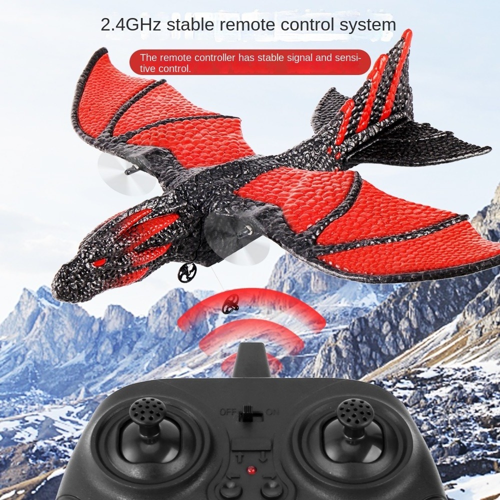 AiJH Dinosaurs RC Foam Plane Toys Airplane Glider Model RC flying Dinosaurs Remote Control Plane