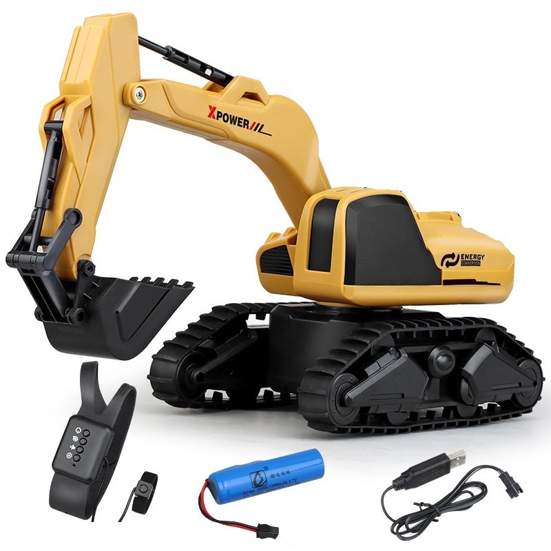 Excavadora Rc Watch Gesture Sensing Remote Control Car 2.4g Hydraulic Excavator Model Excavator Toys