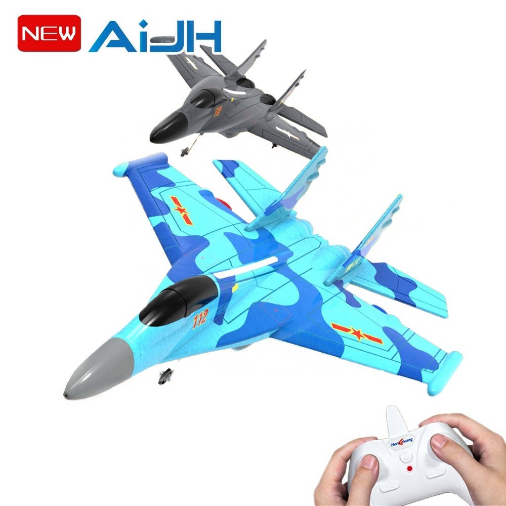 AiJH RC Foam Airplane J-11 Fighter Model Remote Control Helicopter Epp Jet Glider Outdoor Flying Toys Rc Plane