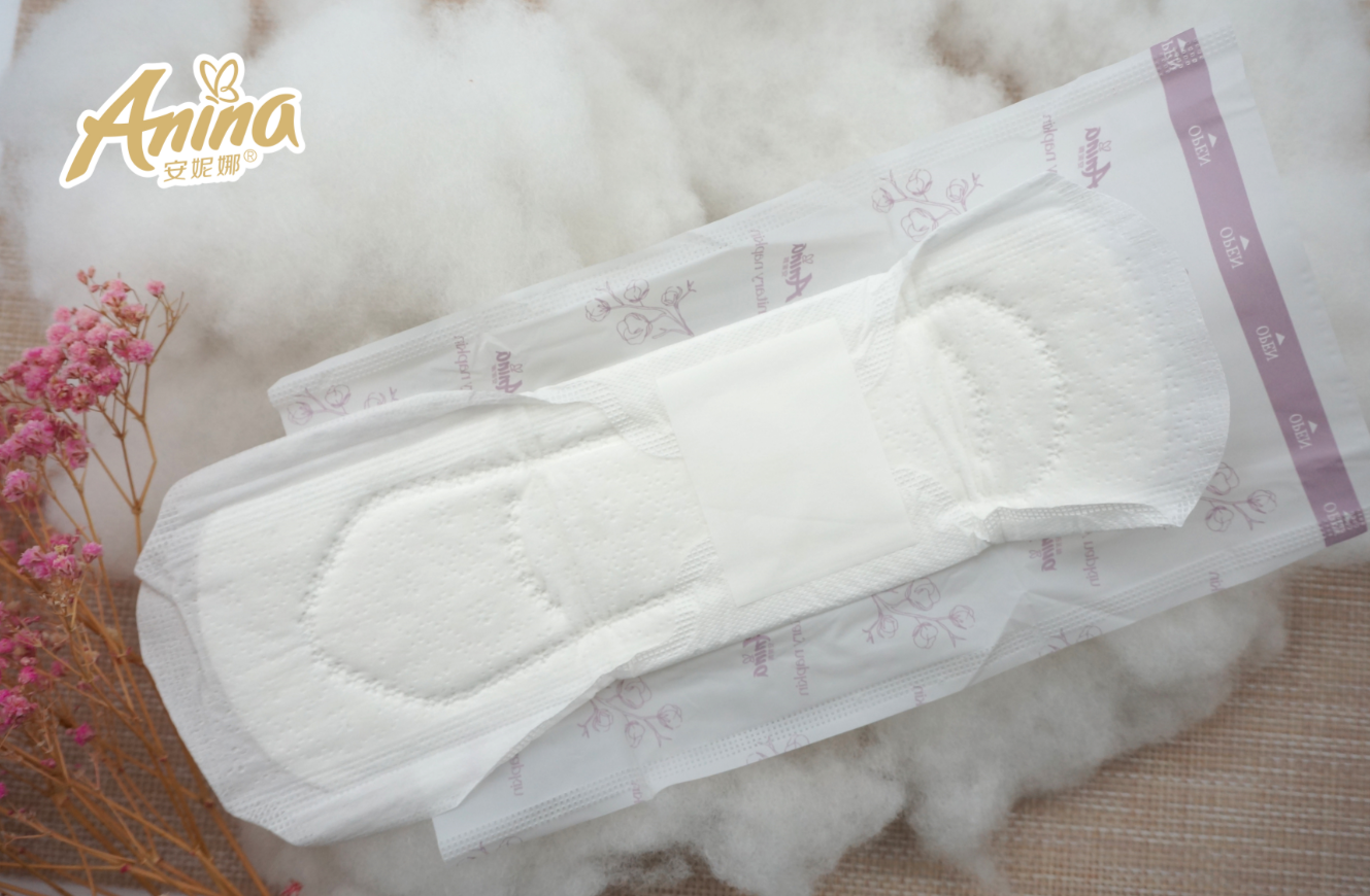 Feminine hygiene products disposable cotton regular winged women sanitary napkin